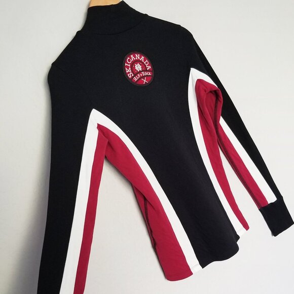 Alp N Rock Black Long Sleeve Halle Mock Neck Top XS Ski Canada Organic Cotton - Picture 10 of 16